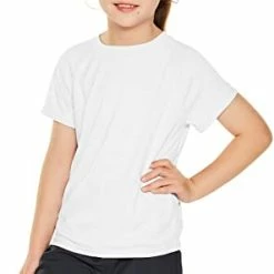 Hot Sale π TSLA Youth Kids UPF 50+ Short Sleeve, Aqua Water π©± Swimsuit Top, UV/SPF Surf Swim π Shirt Swim π Shirt Blue π