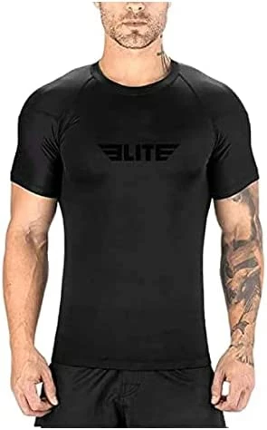 Buy π 2022 Elite Sports Jiu Jitsu BJJ Rash Guards, Menβs BJJ, No GI, MMA Ranked Short Sleeve Compression Base Layer Rash Guard Gray βοΈ - Image 5