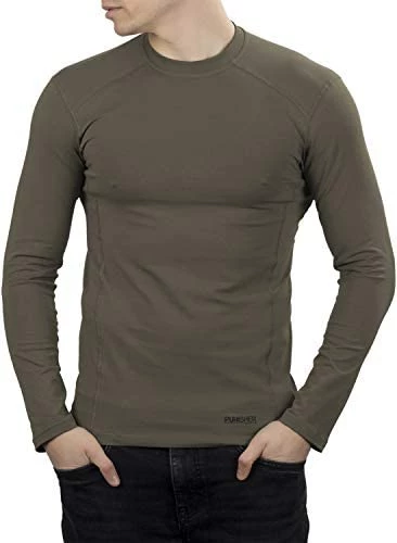 Best Pirce π 281Z Mens Military Stretch Cotton Long Sleeve T-Shirt - Tactical Hiking Outdoor Undershirt - Punisher Combat Line Graphite π― - Image 5