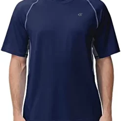 Outlet ❤️ Men's Swim 👕 Shirt Rash Guard UPF 50+ UV Sun Protection Short Sleeve Beach Fishing Workout 👕 Shirts Outdoor Cooling Tee 👕 Shirts Charcoal Grey / Black ✨