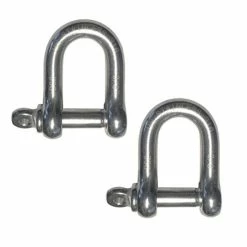 Discount 🔔 2 Pieces Stainless Steel 316 Forged D Shackle Marine Grade 3/8" (10mm) Dee ❤️