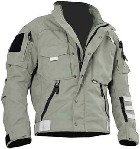 New π₯ Mens All-Terrain Versatile Tactical Jacket Winter Tactical Jacket Waterproof Military Jackets For With 12 Pockets Khaki π - Image 3