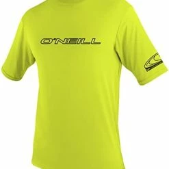 Cheapest π O'Neill Wetsuits Kids' Youth Basic Skins 50+ Short Sleeve Rash Guard Lime π₯