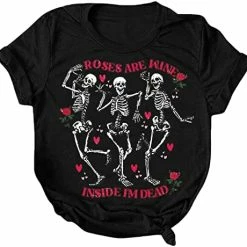 Flash Sale π Ailezt Valentine's Day Comfortable Blouse For π© Women Casual Valentine Day Printing π Shirts Round Neck Long Sleeve T π Shirt Tee White β