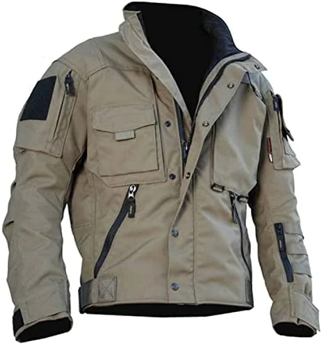 New π₯ Mens All-Terrain Versatile Tactical Jacket Winter Tactical Jacket Waterproof Military Jackets For With 12 Pockets Khaki π - Image 4