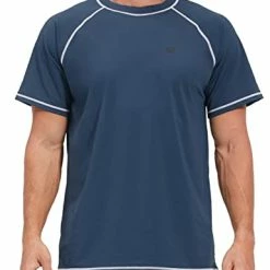 New β Men's Swim π Shirts Rash Guard UPF 50+ UV Sun Protection T-Shirt Quick Dry Fishing Beach T π Shirts Short Sleeve Royal Blue π§¨