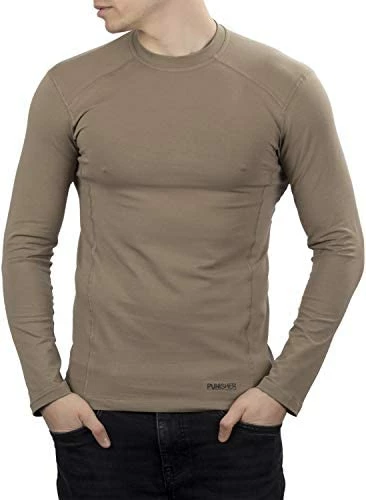 Best Pirce π 281Z Mens Military Stretch Cotton Long Sleeve T-Shirt - Tactical Hiking Outdoor Undershirt - Punisher Combat Line Graphite π― - Image 6
