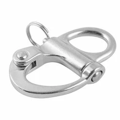 Best deal ❤️ VGEBY Fixed Eye Snap Shackle Quick Release Bail Rigging Sailing Boat Marine Stainless Steel Clip With Key Ring 10*35mm 💯