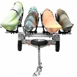 Promo 🤩 Auto Racks MicroSport 4-Boat FoldAway-J Kayak Trailer Packag 💯