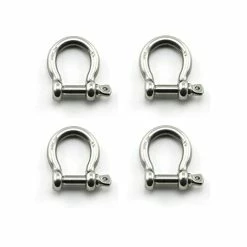 Best deal 😍 Heyous 4pcs 1/4 Inch 6mm Screw Pin Anchor Shackle Stainless Steel Heavy Duty Bow Shape Load Clamp For Chains Wirerope Lifting Paracord Outdoor Camping Survival Rope Bracelets 🎉