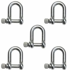 Best Pirce 🧨 5 Pieces Stainless Steel 316 D Shackle 5/32" (4mm) Marine Grade Dee ✔️