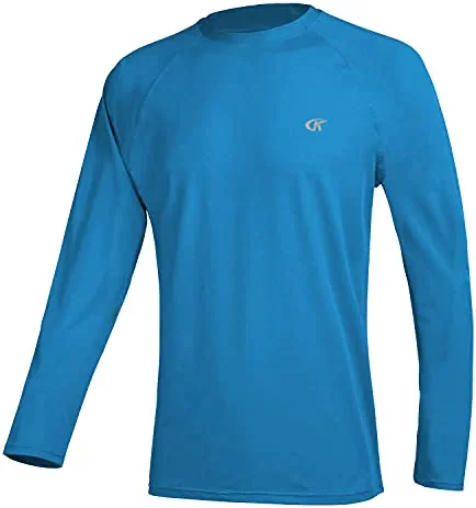 Best deal π Men's Long Sleeve Swim π Shirts Rashguard UPF 50+ UV Sun Protection π Shirt Athletic Workout Running Hiking T-Shirt Swimwear 07- T1 Blue π - Image 15