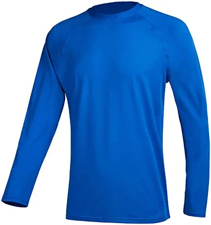 Best deal π Men's Long Sleeve Swim π Shirts Rashguard UPF 50+ UV Sun Protection π Shirt Athletic Workout Running Hiking T-Shirt Swimwear 07- T1 Blue π - Image 7