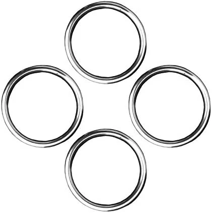 Budget 𧨠Ainless Steel 316 Round Ring Welded 5/32" X 1.5" (4mm X 38mm) Marine Grade O - R π§¨