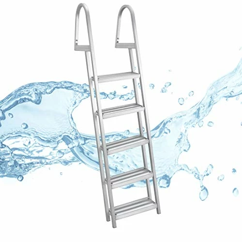 Deals β 5 Step Removable Boarding Boat Ladder | AL-A5 | Marine Pontoon Boat Dock | Heavy Duty Aluminum π