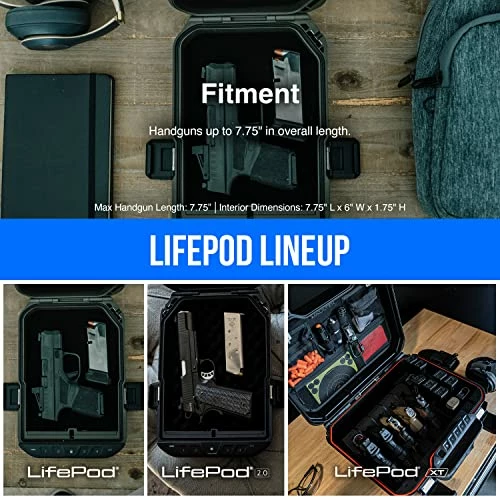 Deals π LifePod Secure Waterproof Travel Case Rugged Electronic Lock Box Travel Organizer Portable Handgun Case With Backlit Keypad β - Image 6