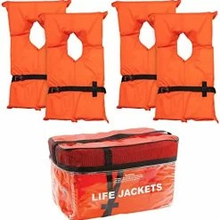 Best reviews of ⌛ AIRHEAD Adult Type II Keyhole Life Jacket, 4-Pack, Multiple Colors Available Orange 🤩