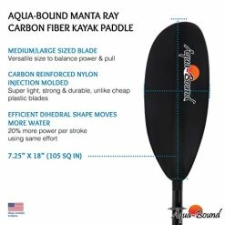 Hot Sale π Aqua-Bound Manta Ray Carbon 2-Piece Posi-Lok Kayak Paddle π