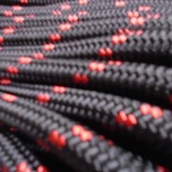 Deals 🧨 7/16 Inch Double Braid Polyester Rope, Black And Red ❤️
