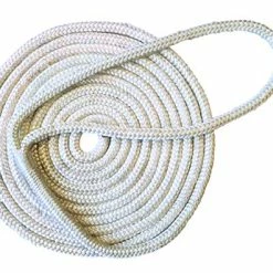 Cheap ✔️ 15 Ft Dock Line With 4,400 Lb Break Strength - 3/8 In Thick Double Braided Nylon Marine Rope Accessory - 12 In Eye Splice For Docking Boats And Yachts Blue 🥰