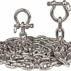 Best Pirce 🎉 Deck Man 316 Stainless Steel 5/16" Boat Anchor Chain With 2 Pcs 3/8" Anti-Off Shackles，Marine Grade 🎉