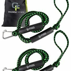 Best reviews of 👏 Bungee Dock Line (2 Pack) | Marine Rope Boat Dock Lines Make Docking & Boarding Easy For Jetski, Kayak, Pontoon. Boat Accessories Stretch 4'-5.5'. Mooring Boat Rope Absorbs Shock Black/g 💯