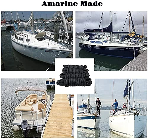 Best Pirce β€οΈ Dock Line, Double Braided Nylon Dock Lines 4840 Lbs Breaking Strength (L: 20 Ft. D:1/2 Inch Eyelet: 12 Inch) 2 Pack Of Marine Mooring Rope Boat Dock Lines Working Load Limit:968 Lbs β¨