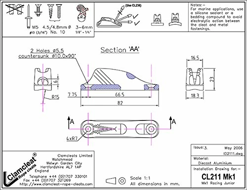 Cheapest π Nautos CL211 MK1 - CLAMCLEAT Silver Aluminum-Racing Junior βοΈ - Image 2